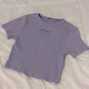 Purple Heart Cut Out Top